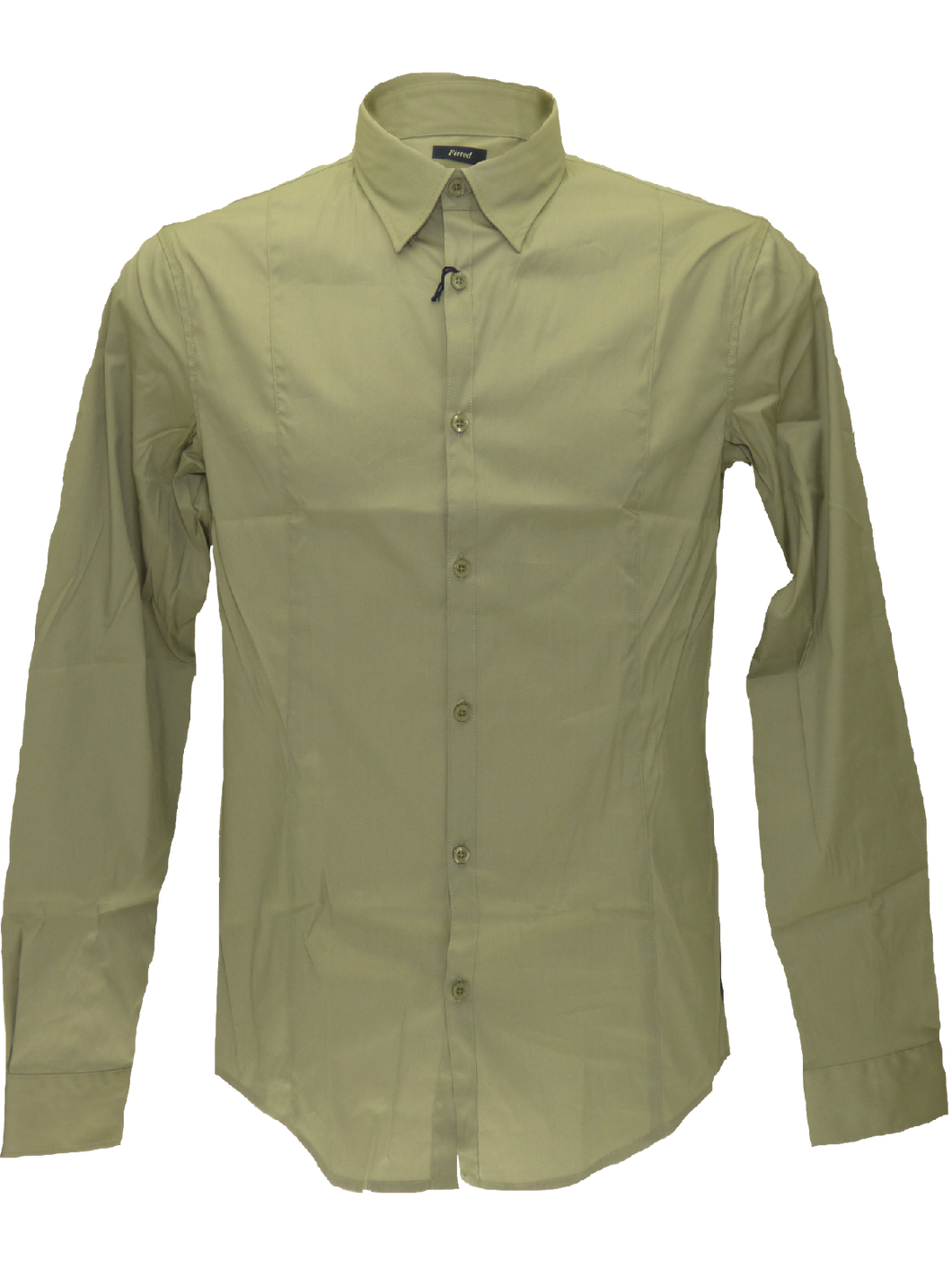 Armani SS15 plain long sleeved shirt in grey(M)