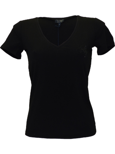 Armani SS15 Ladies T-Shirt in Black(38)