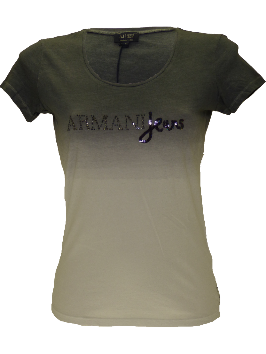 Armani SS15 ladies two-tone T-Shirt in Black/White(38)