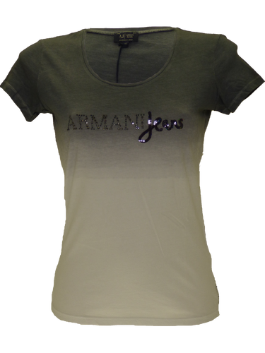 Armani SS15 ladies two-tone T-Shirt in Black/White(40)