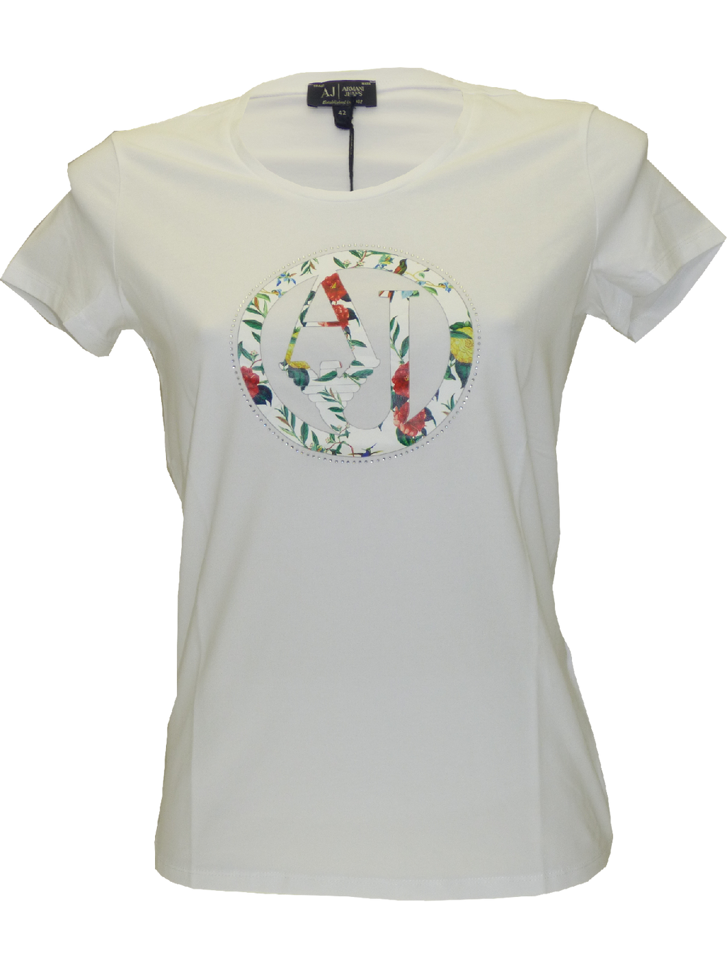 Armani SS15 Ladies T-Shirt in White(38)