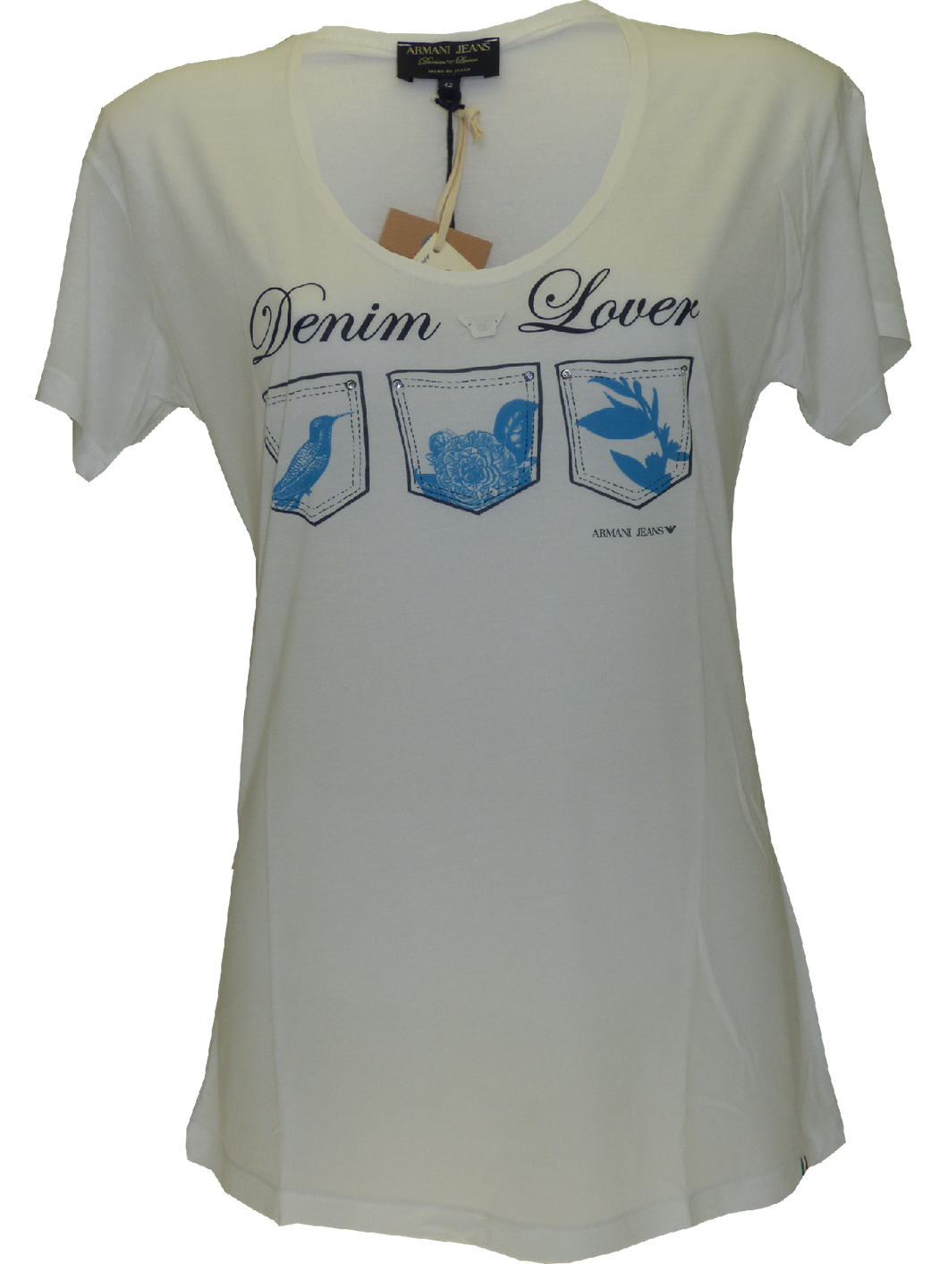 Armani SS15 Ladies T-Shirt in White(42)