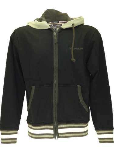 Armani SS15 full zip hoodie in black(S)