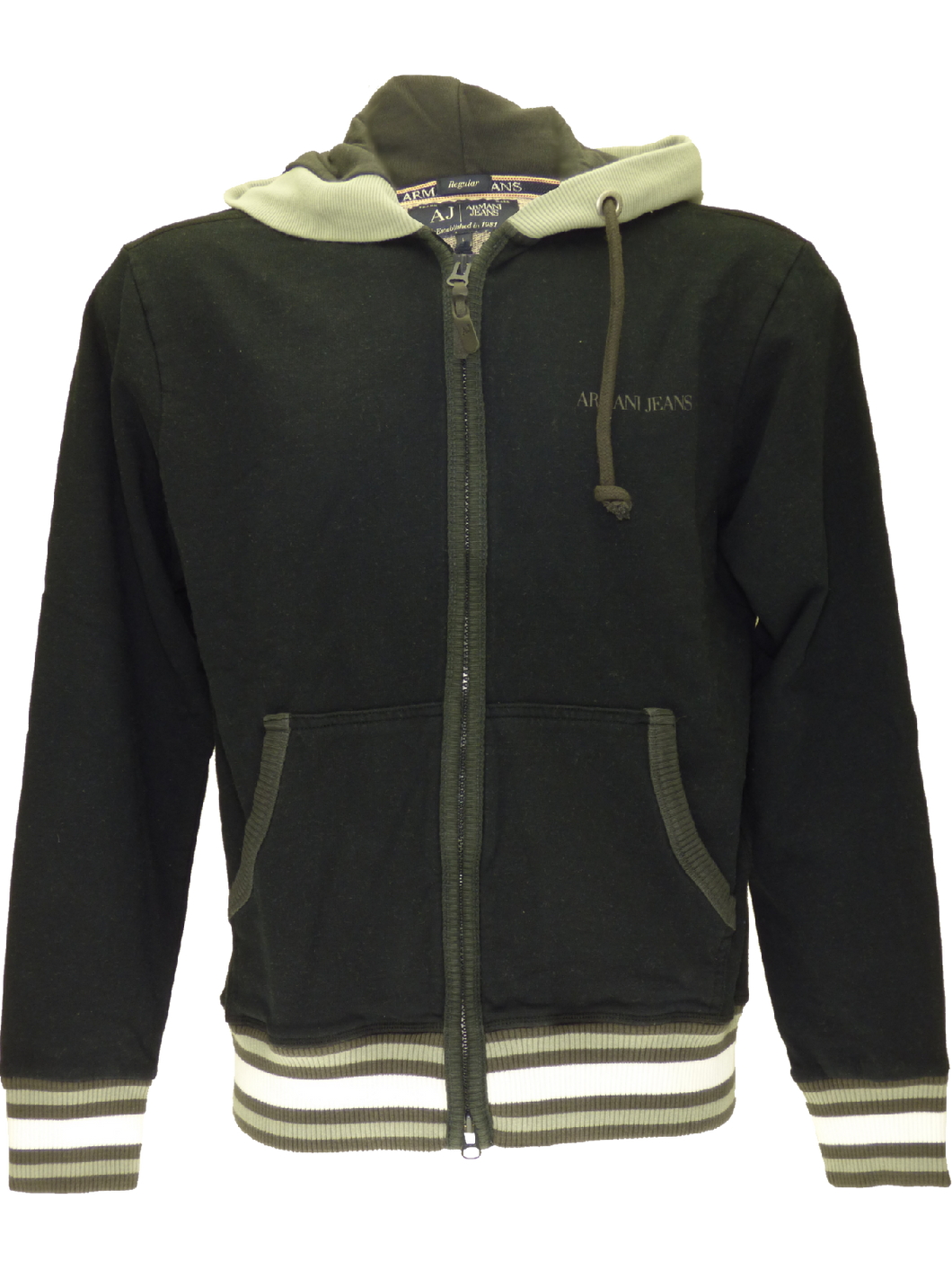 Armani SS15 full zip hoodie in black(M)