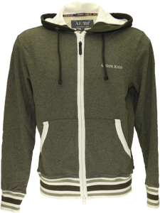 Armani SS15 full zip hoodie in dark grey mu00e9lange (M)