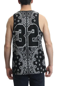 Number 32 Bandana Print Tank Top TT43