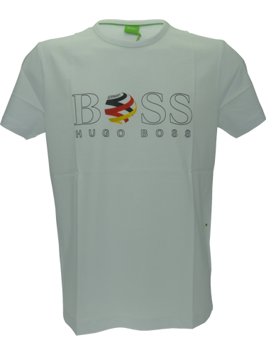 Hugo Boss Tee Flag T-Shirt in White - Germany