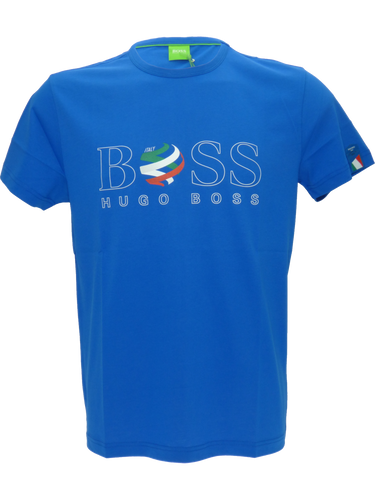 Hugo Boss Tee Flag T-Shirt in Blue - Italy