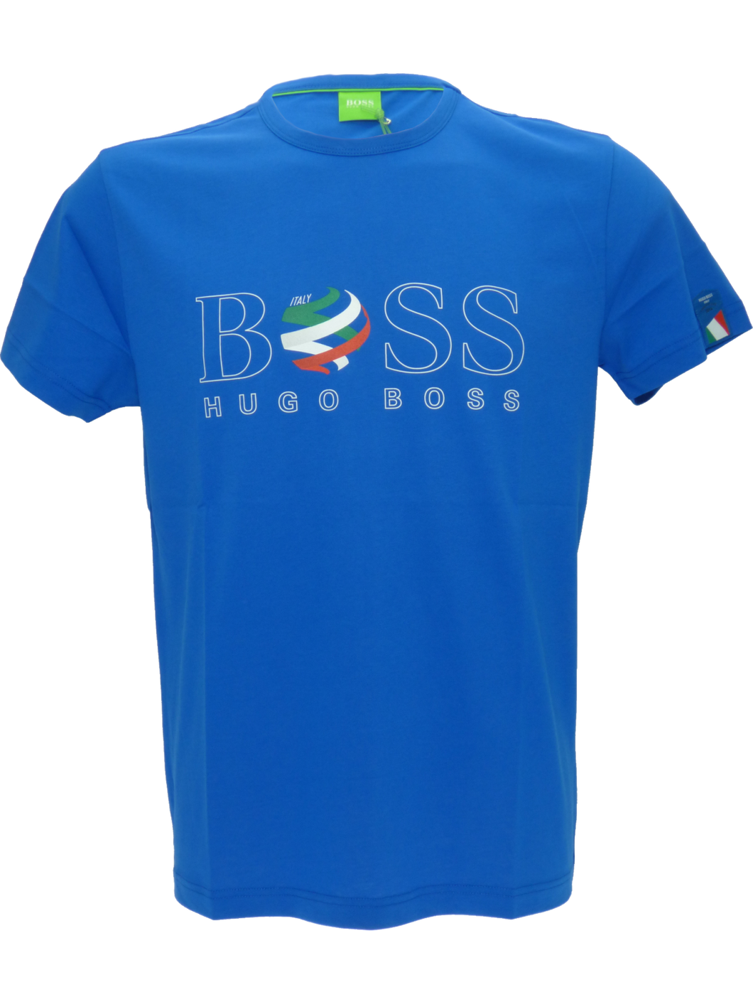 Hugo Boss Tee Flag T-Shirt in Blue - Italy